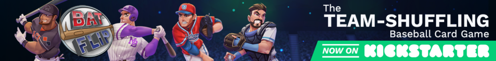 Bat Flip the team shuffling baseball card game on Kickstarter