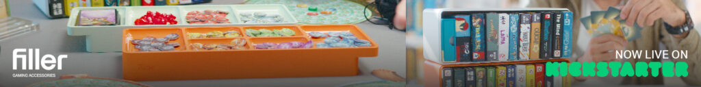 Filler pocket board game storage system