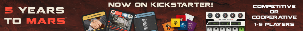 Image of 5 Years to Mars that takes you to the Kickstarter page