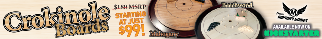 Crokinole Boards Starting at Just $99 - From Mayday Games, On Kickstarter Now!