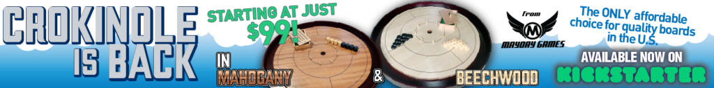 Crokinole Boards Starting at Just $99 - From Mayday Games, On Kickstarter Now!