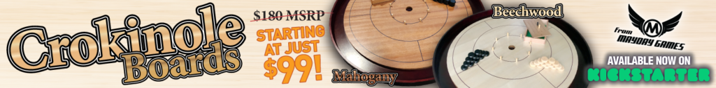 Crokinole Boards Starting at Just $99 - From Mayday Games, On Kickstarter Now!