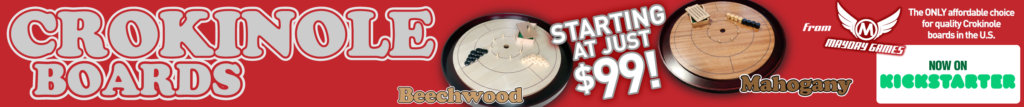 Crokinole Boards Starting at Just $99 - From Mayday Games, On Kickstarter Now!