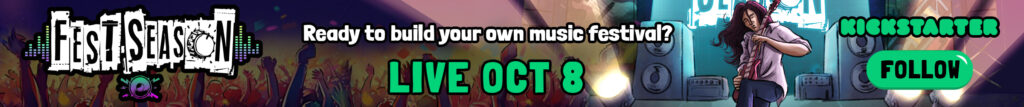 Fest Season Boardgame Tabletop Guitarist Graphic Kickstarter Live Oct 8