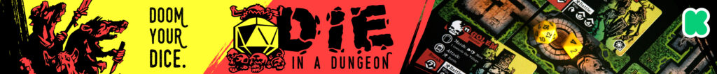 The DUNGENERATOR: DIE in a Dungeon. A solo/cooperative, narrative dungeon crawl that turns your dice into doomed heroes! Back it on Kickstarter now!