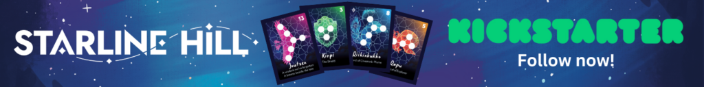Starline Hill, a constellation-themed board game, coming to Kickstarter on March 25. Follow now!
