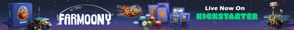 Farmoony is live on Kickstarter! A strategic space farming board game for 2-6 players. Back now and grow your space farm! 🚀🌱
