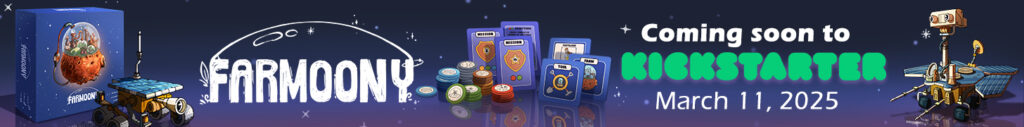 Farmoony – A strategic space farming board game coming to Kickstarter on March 11, 2025. Join the adventure!