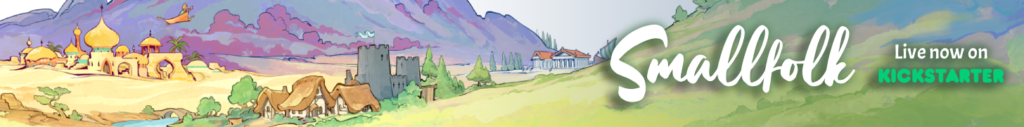 Smallfolk Kickstarter banner, ending on the 3rd October.