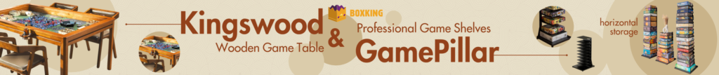 Kingswood Board Game Table and GamePillar Storage Tower – New Arrivals from BoxKing