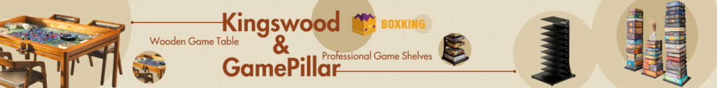 Kingswood Board Game Table and GamePillar Storage Tower – New Arrivals from BoxKing